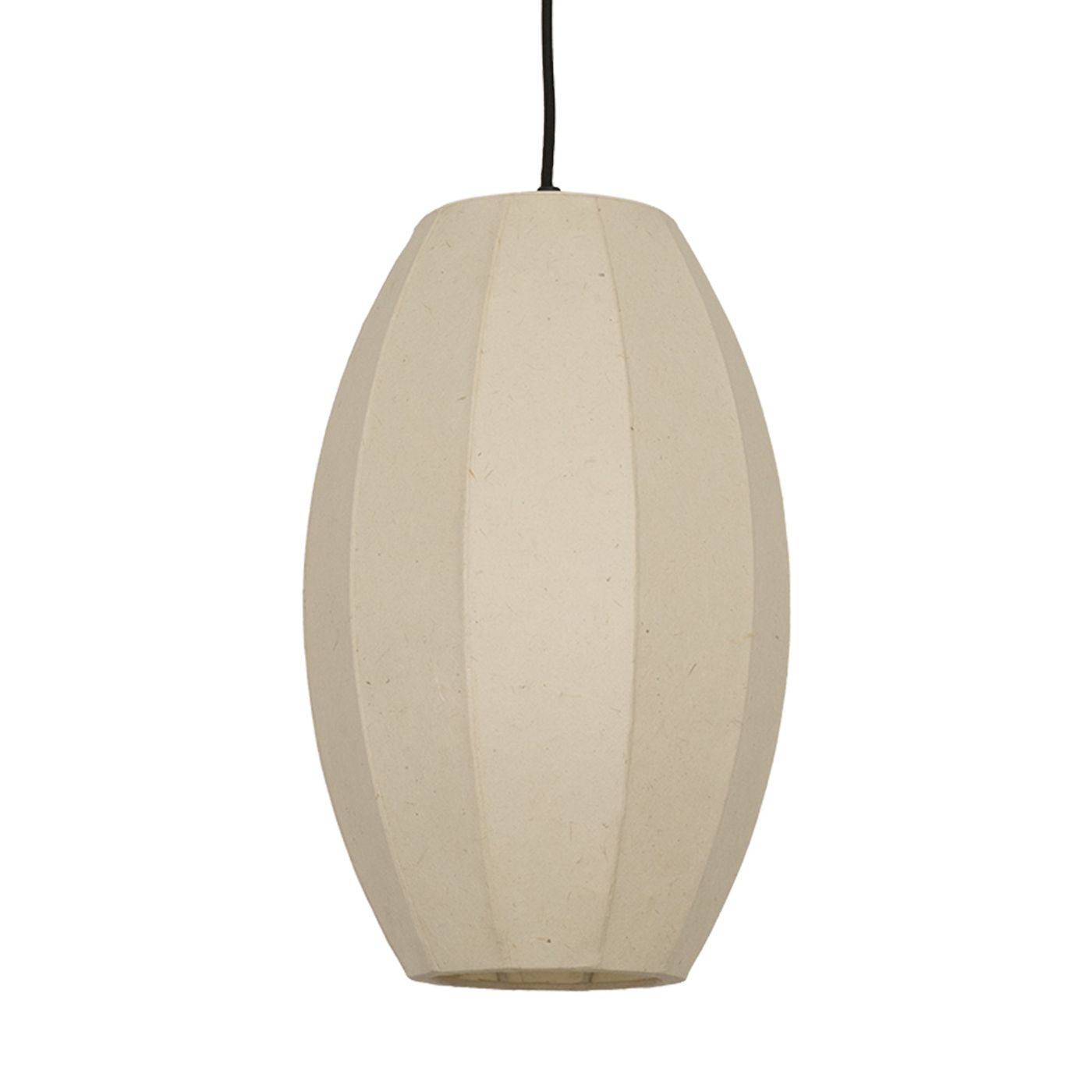 Chepstow Drop Paper Pendant Light in Ivory Close up of shade