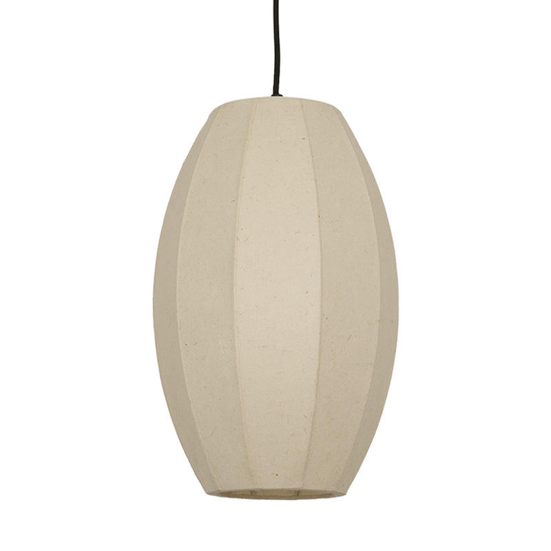 Chepstow Drop Paper Pendant Light in Ivory Close up of shade