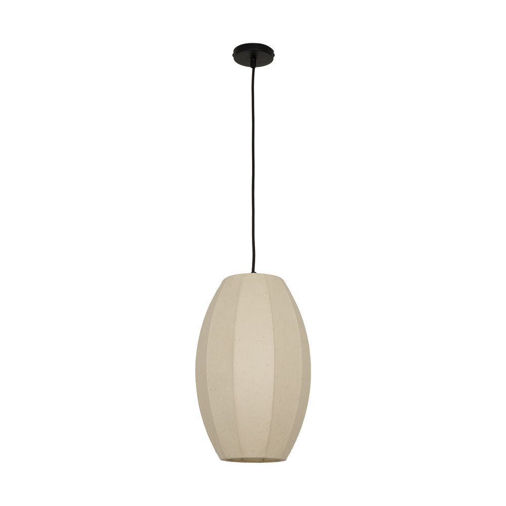 Chepstow Drop Paper Pendant Light in Ivory
