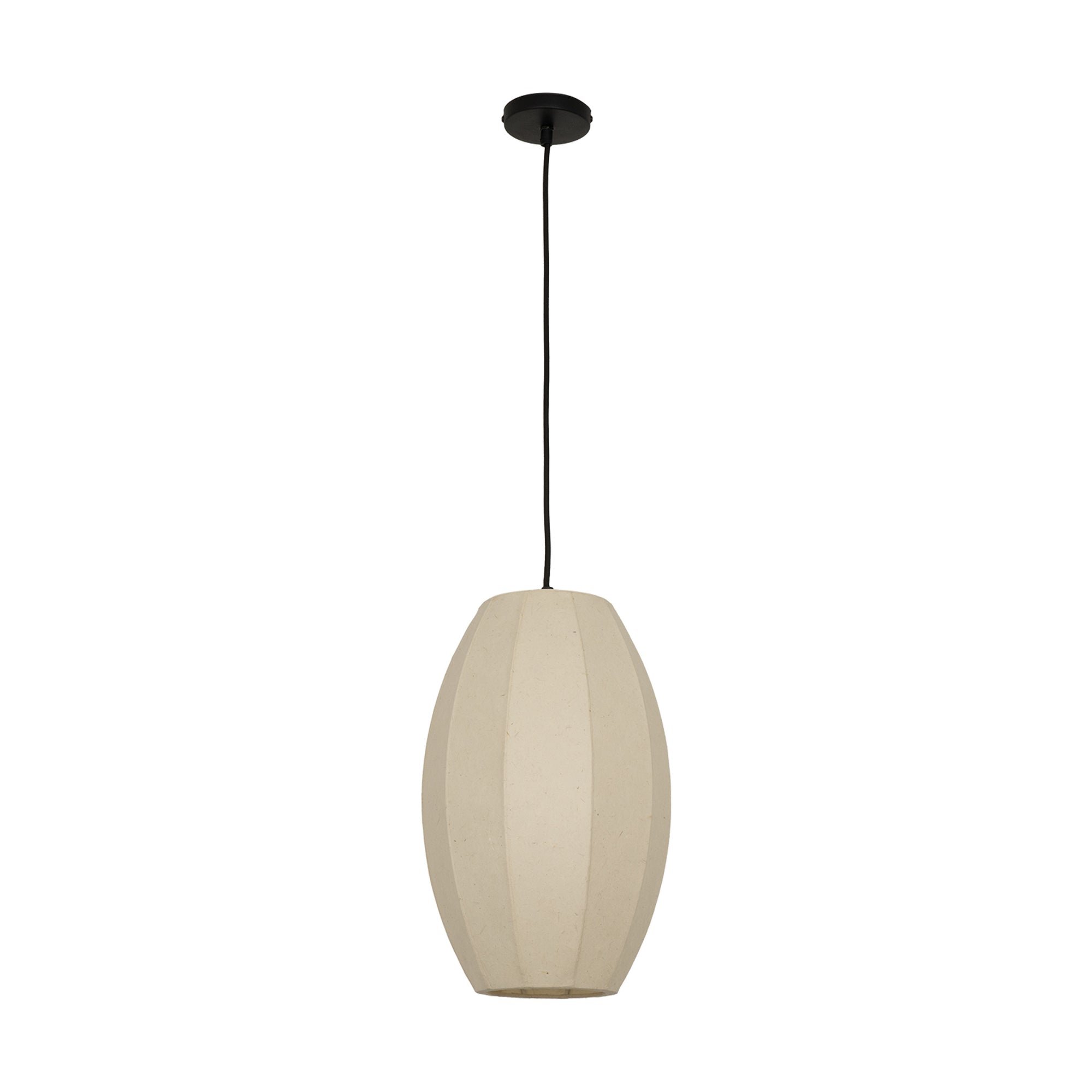 Chepstow Drop Paper Pendant Light in Ivory