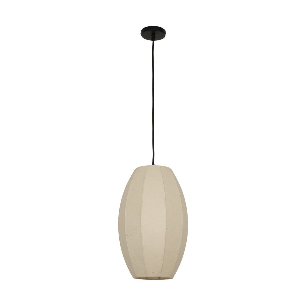 Chepstow Drop Paper Pendant Light in Ivory