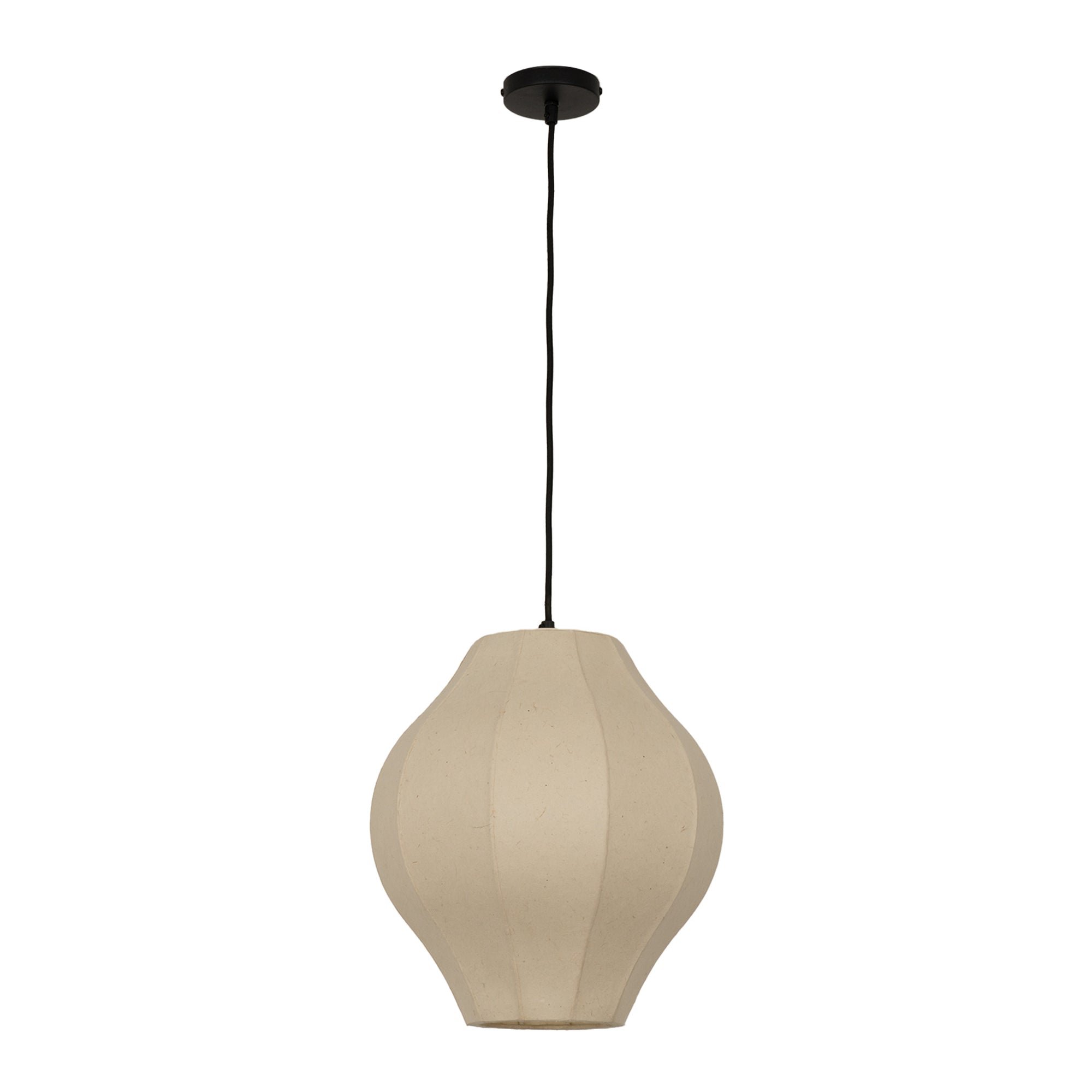 Chepstow Lantern Paper Pendant Light in Ivory