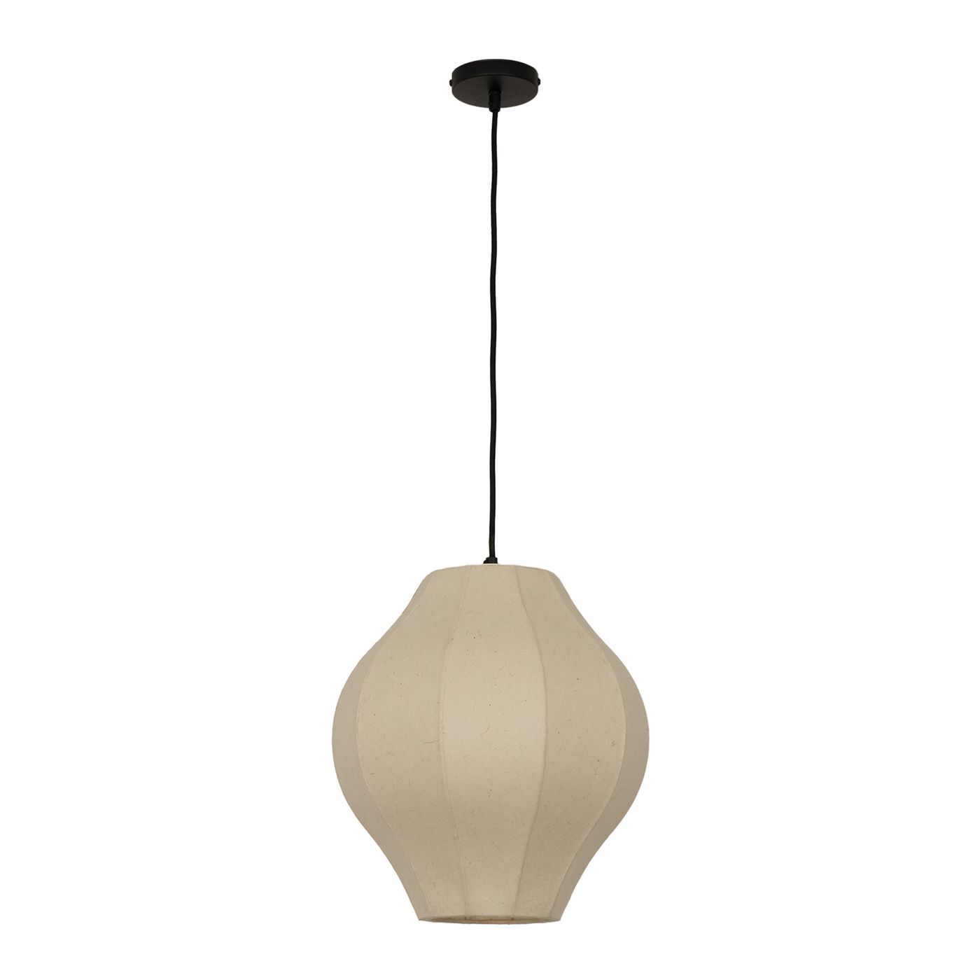 Chepstow Lantern Paper Pendant Light in Ivory