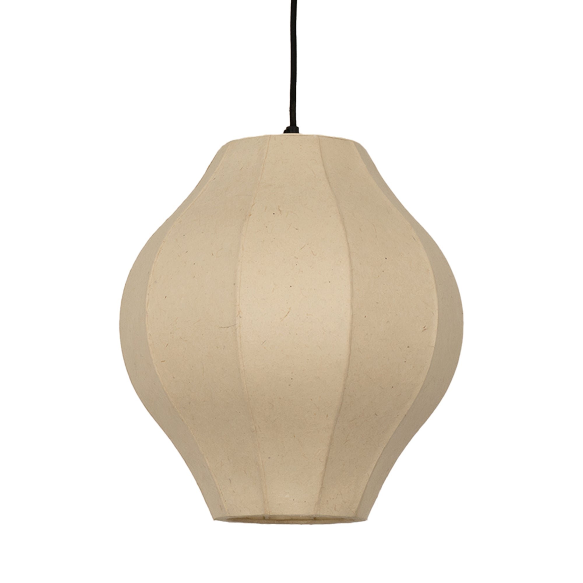 Chepstow Lantern Paper Pendant Light in Ivory Close up of the shade 