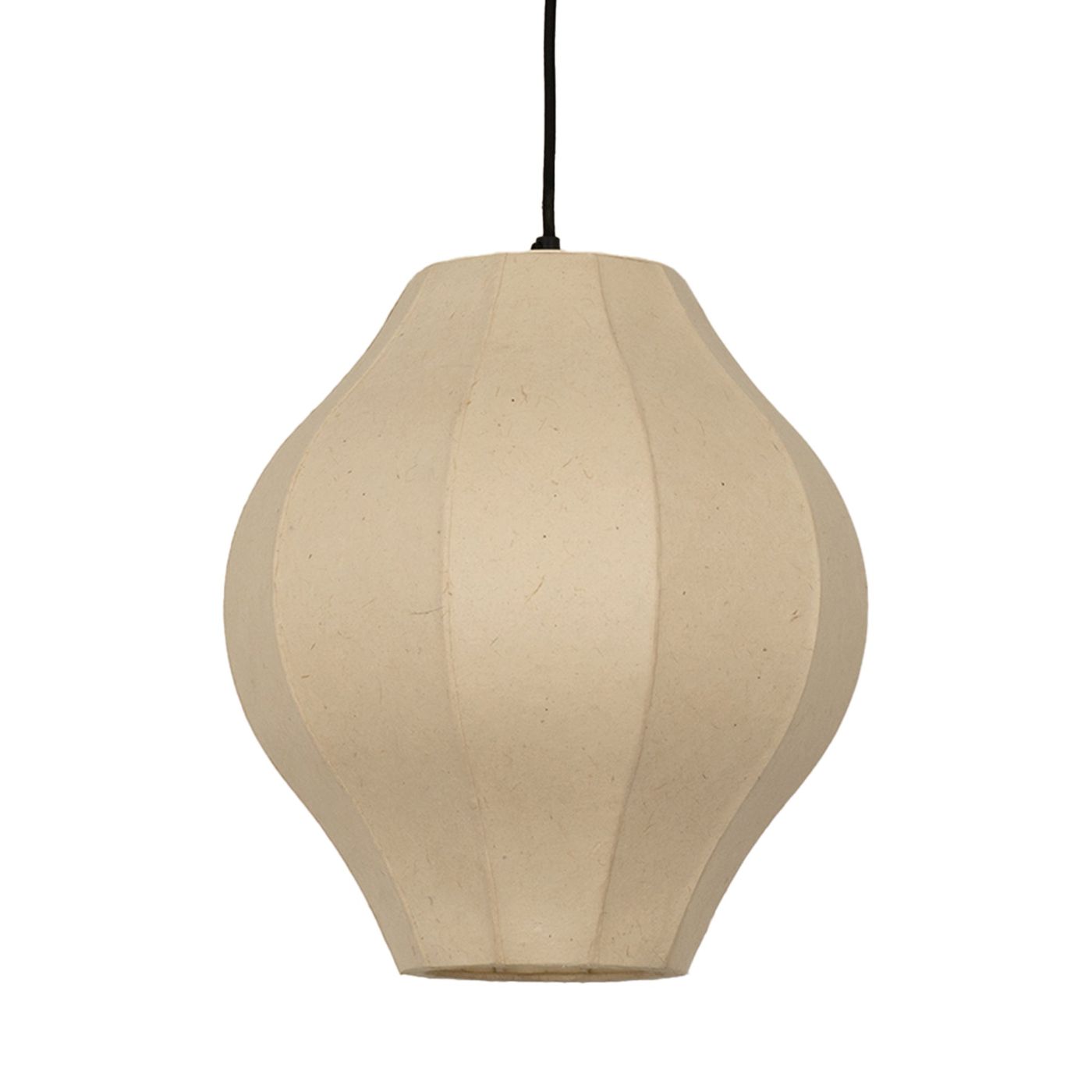 Chepstow Lantern Paper Pendant Light in Ivory Close up of the shade 