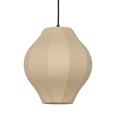 Chepstow Lantern Paper Pendant Light in Ivory Close up of the shade 