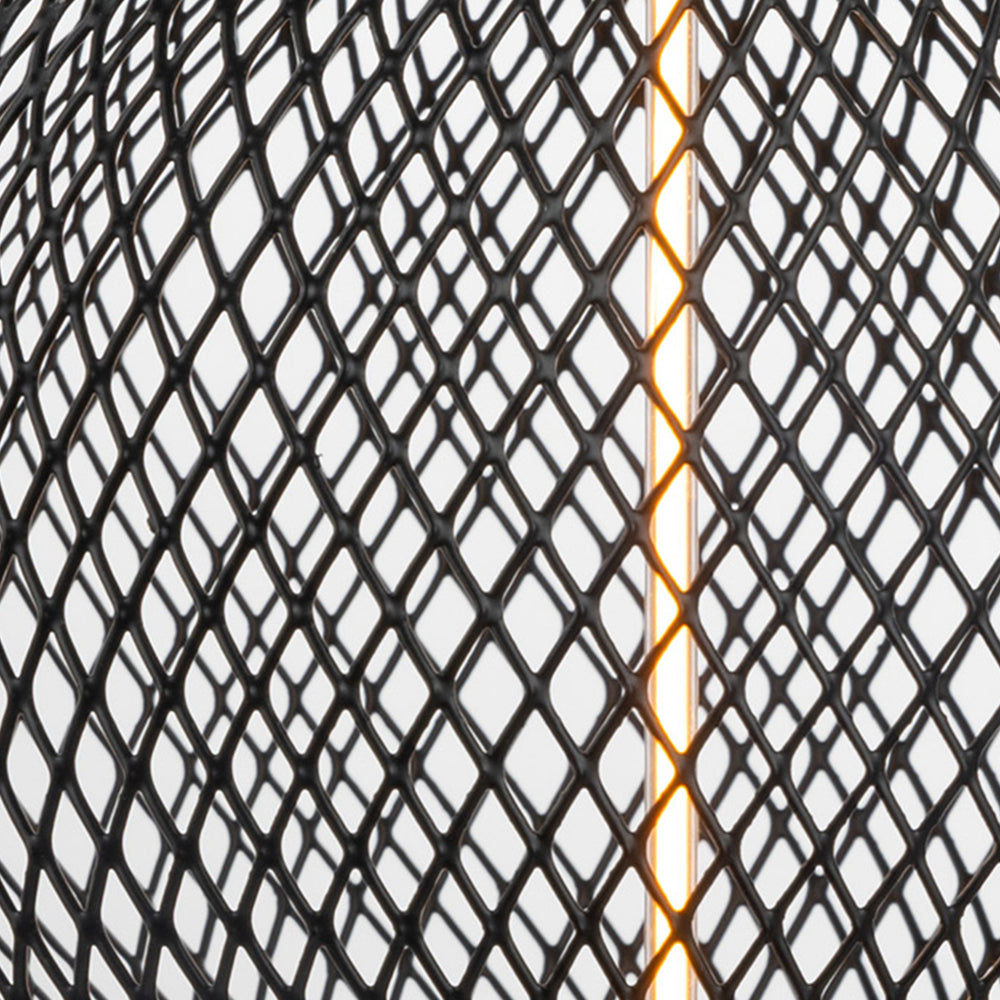 LED Metal Cage Single Filament Dimmable Bulb - 3.5W E27 - Black