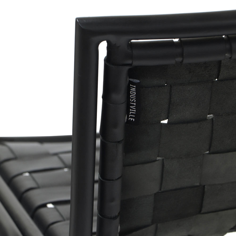 Berkley Black Metal Bar Stool in Black Leather, Product Code BY-LL-ST-BK