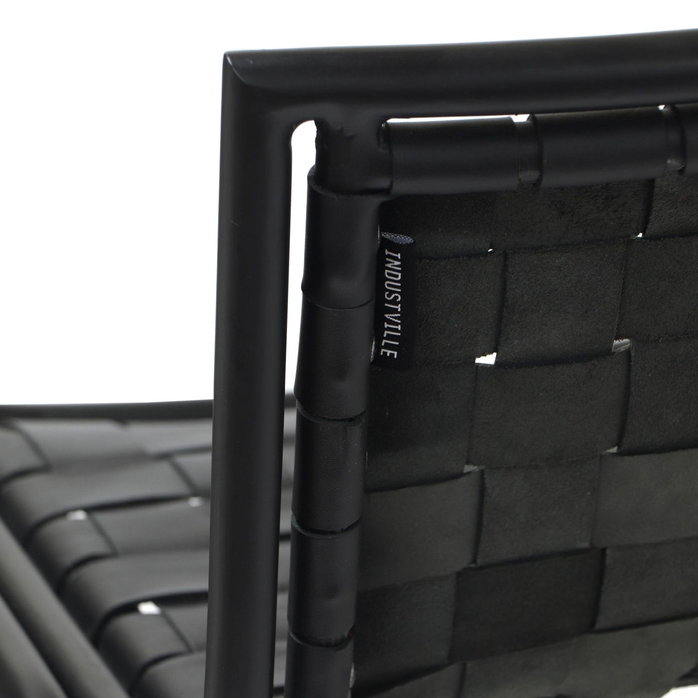 Berkley Black Metal Counter Height Stool in Black Leather, Product Code BY-LL-CH-ST-BK