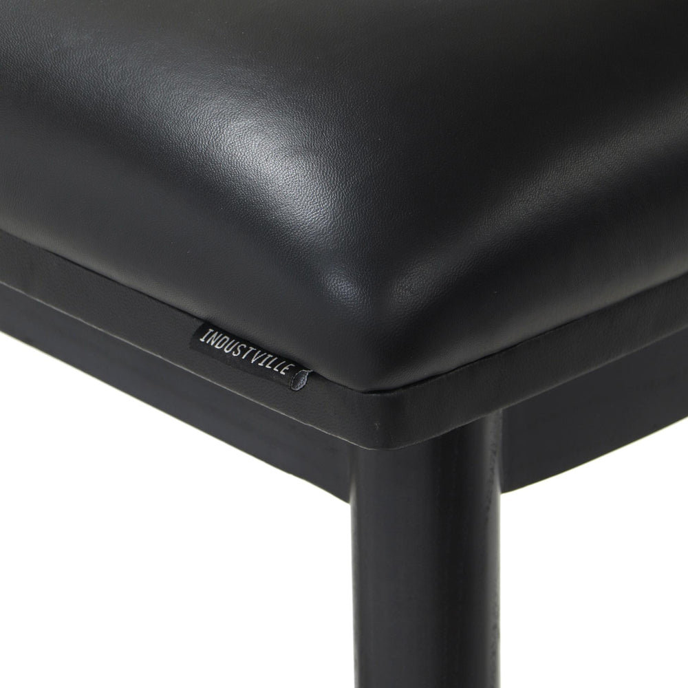 Auburn Wooden Counter Height Stool in Black Ash Wood with Black Leather, Product Code AU-BK-WO-CH-ST-BK