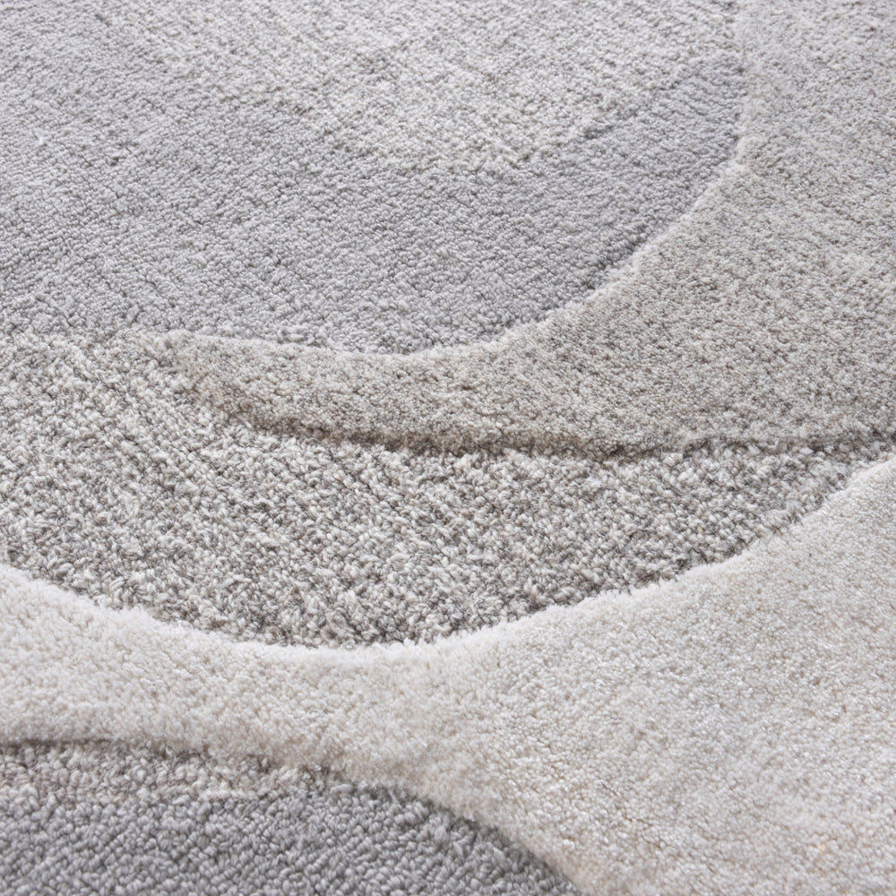 Flint Hand Tufted Wool Rug - Ivory & Grey