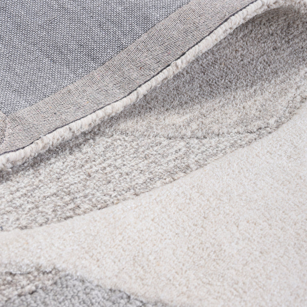 Flint Hand Tufted Wool Rug - Ivory & Grey