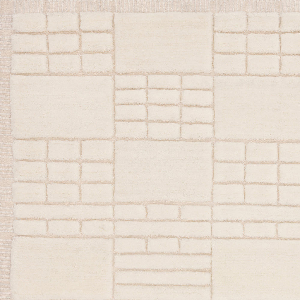 Contemporary Cream Barbican Handtufted Wool Rug Industville RG-34-HTW-CR