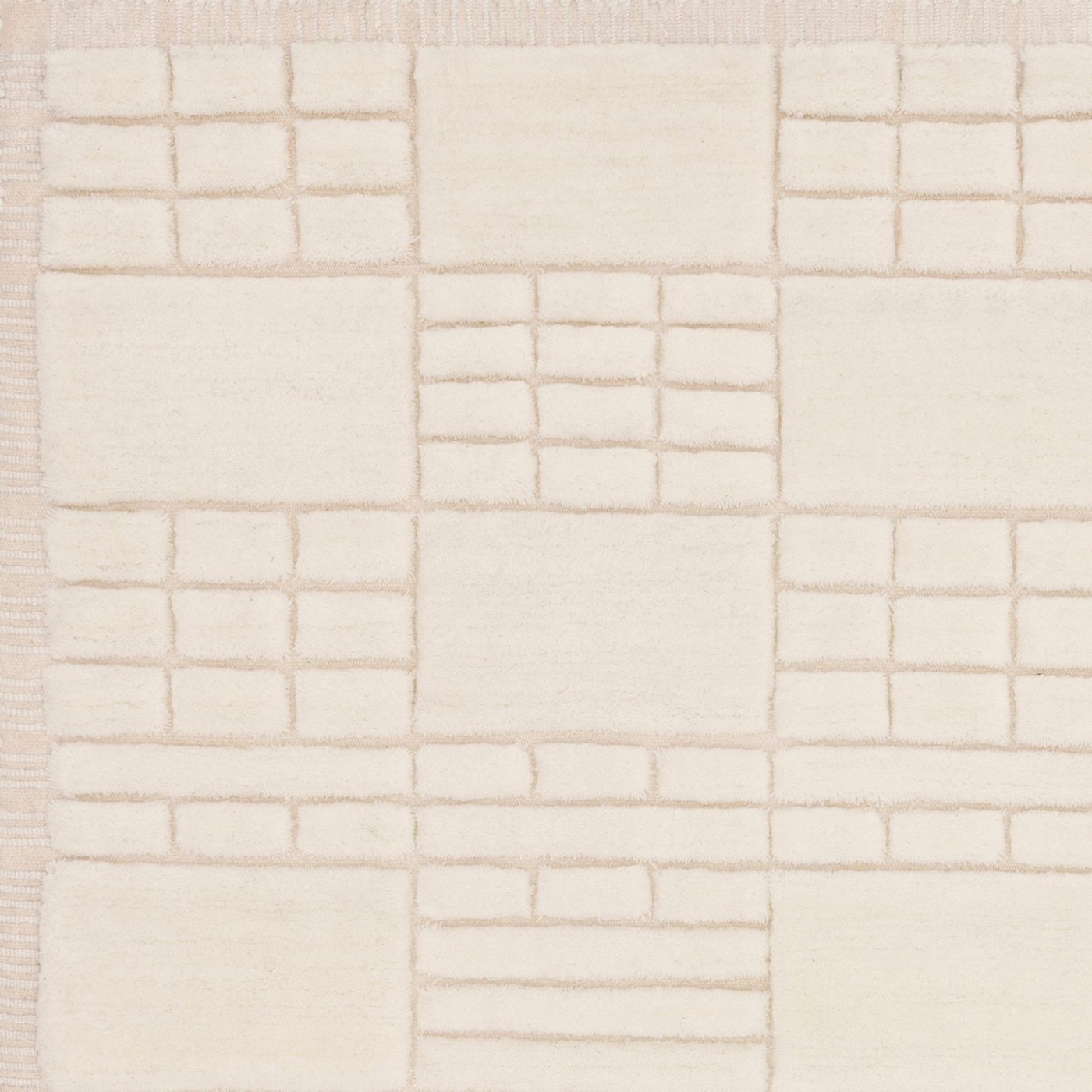 Contemporary Cream Barbican Handtufted Wool Rug Industville RG-34-HTW-CR