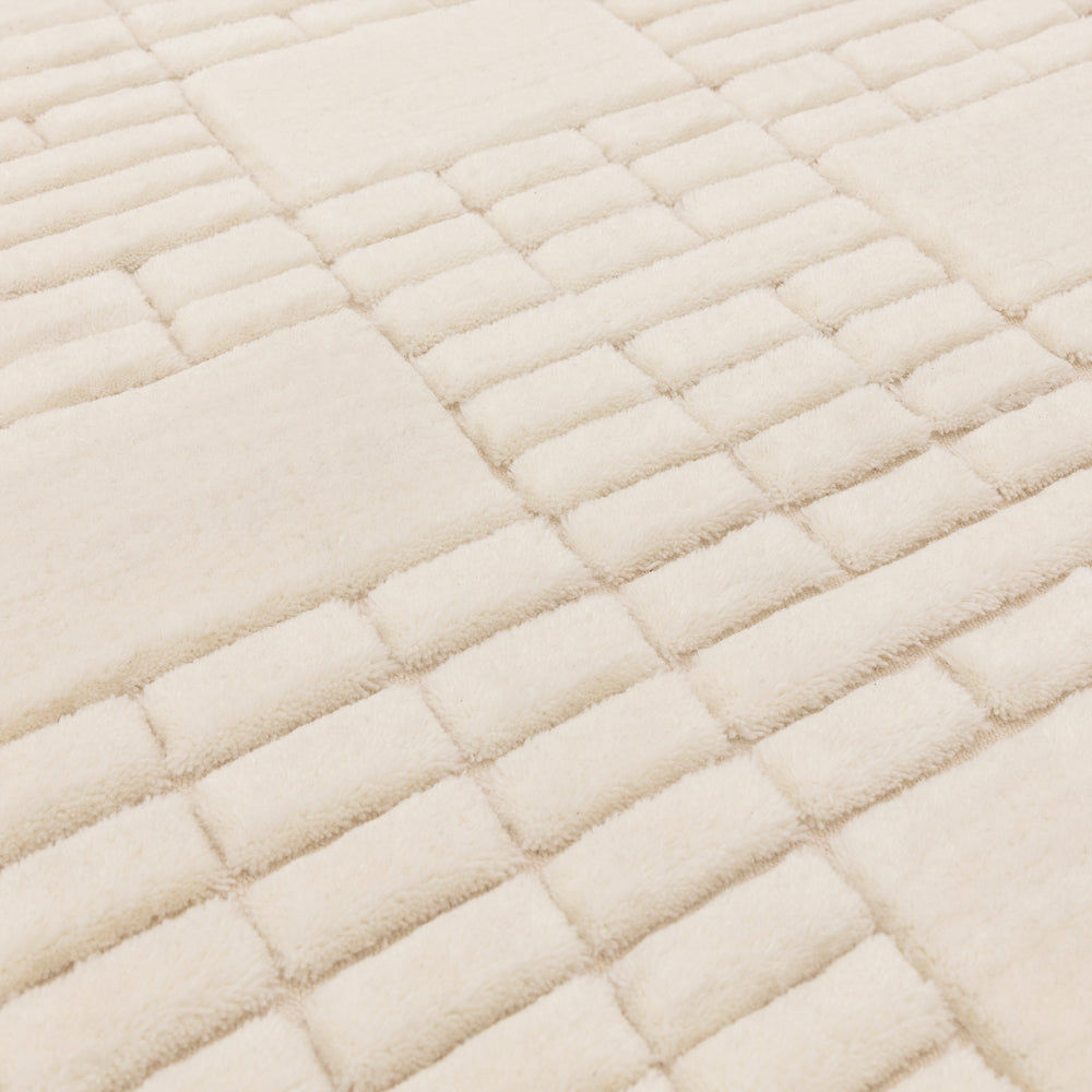 Contemporary Cream Barbican Handtufted Wool Rug Industville RG-34-HTW-CR