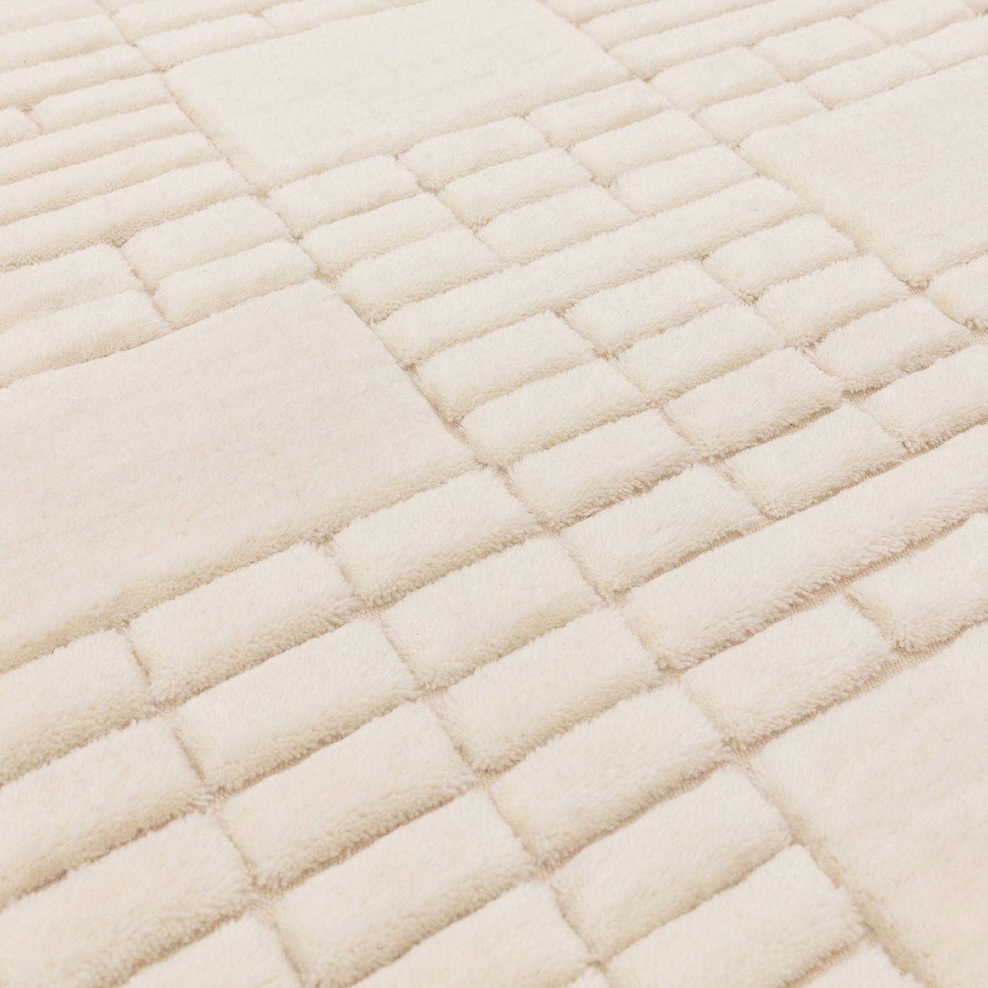 Contemporary Cream Barbican Handtufted Wool Rug Industville RG-34-HTW-CR