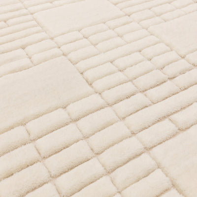 Contemporary Cream Barbican Handtufted Wool Rug Industville RG-34-HTW-CR