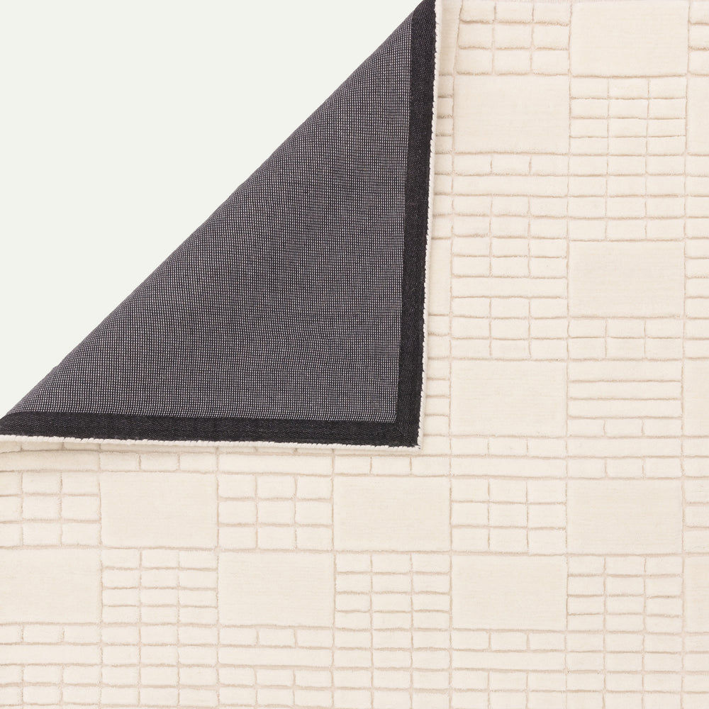 Contemporary Cream Barbican Handtufted Wool Rug Industville RG-34-HTW-CR