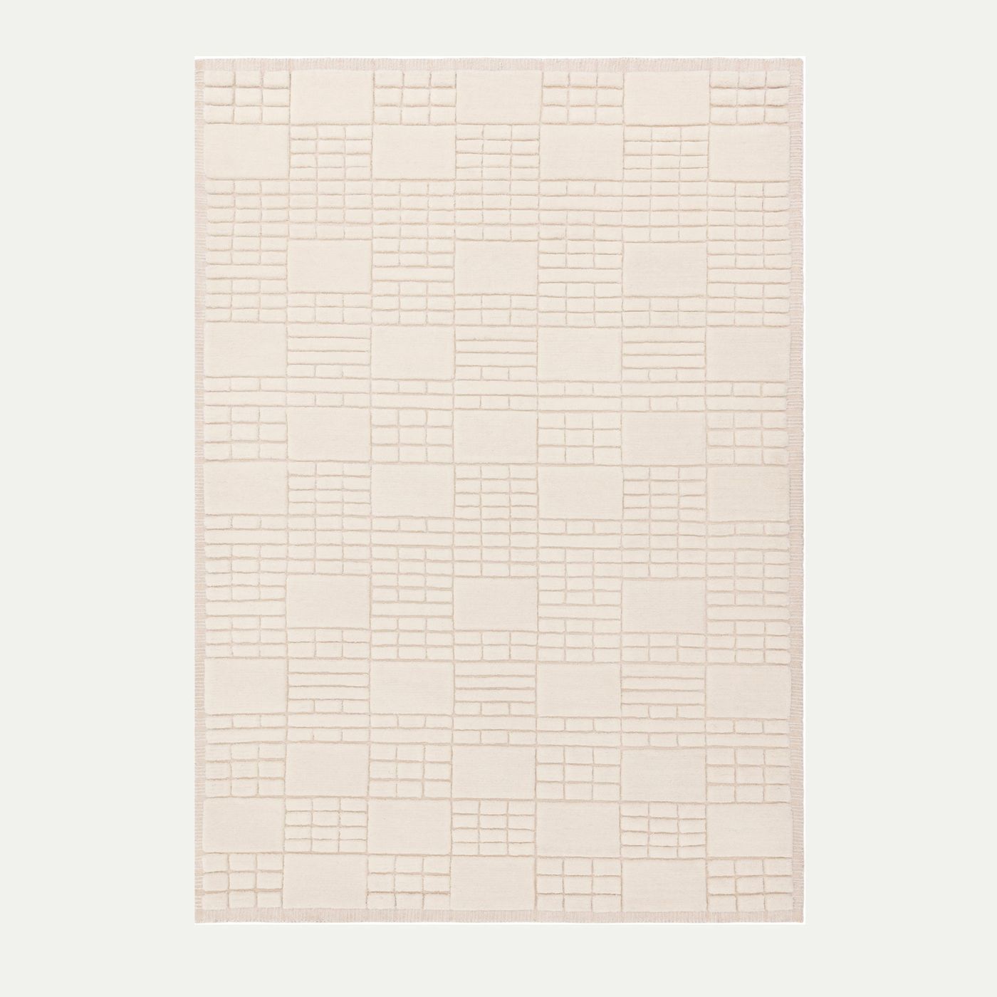 Contemporary Cream Barbican Handtufted Wool Rug Industville RG-34-HTW-CR