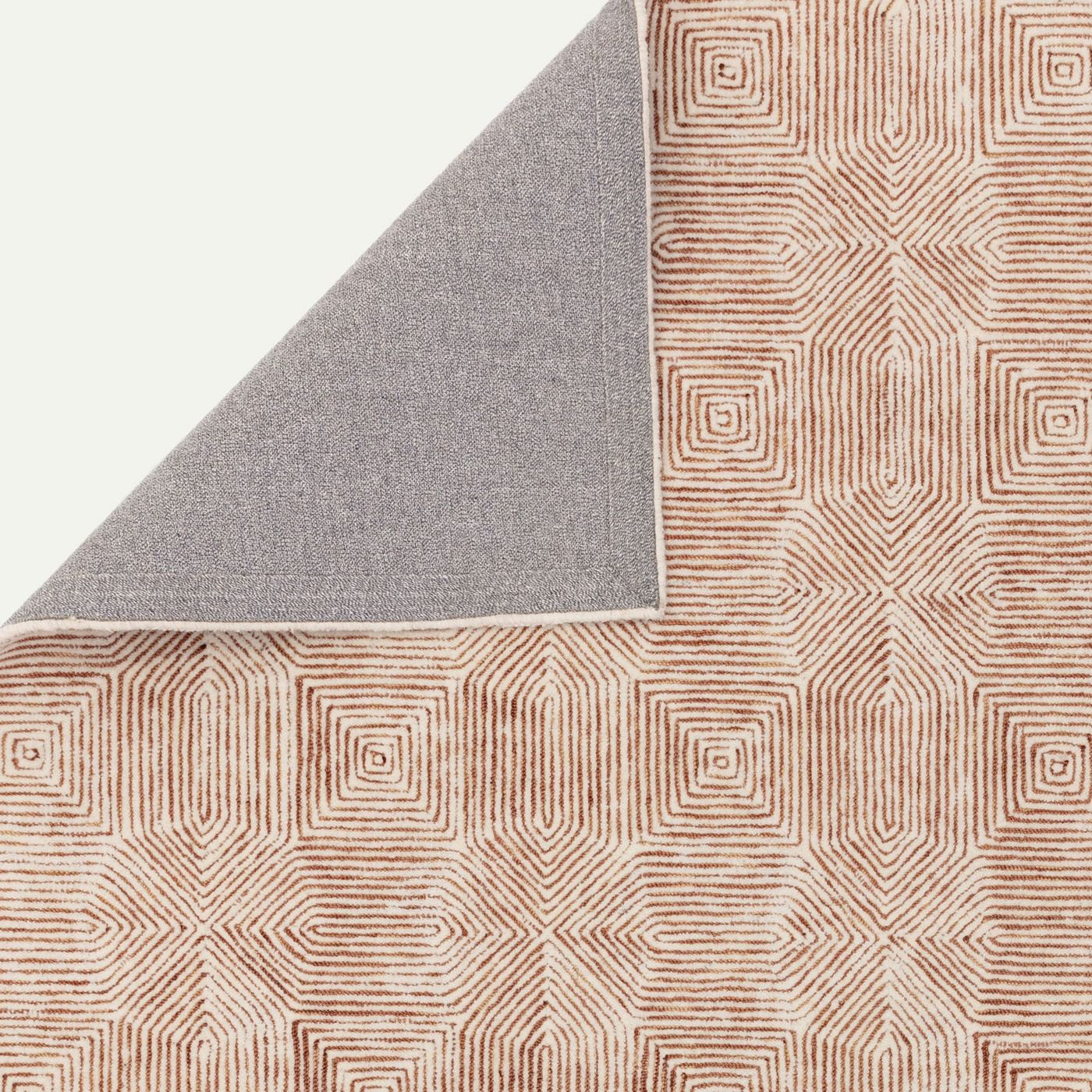 Contemporary Terracotta Brix Handtufted Wool Rug Industville RG-48-HTW-TER