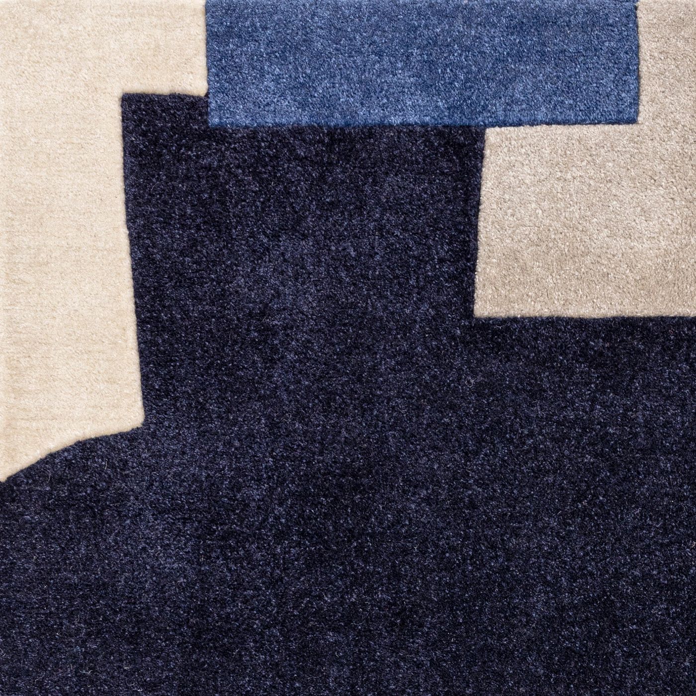 Contemporary Blue Camden Handtufted Recycled-PET Rug Blue Industville RG-54-HTPET-BL