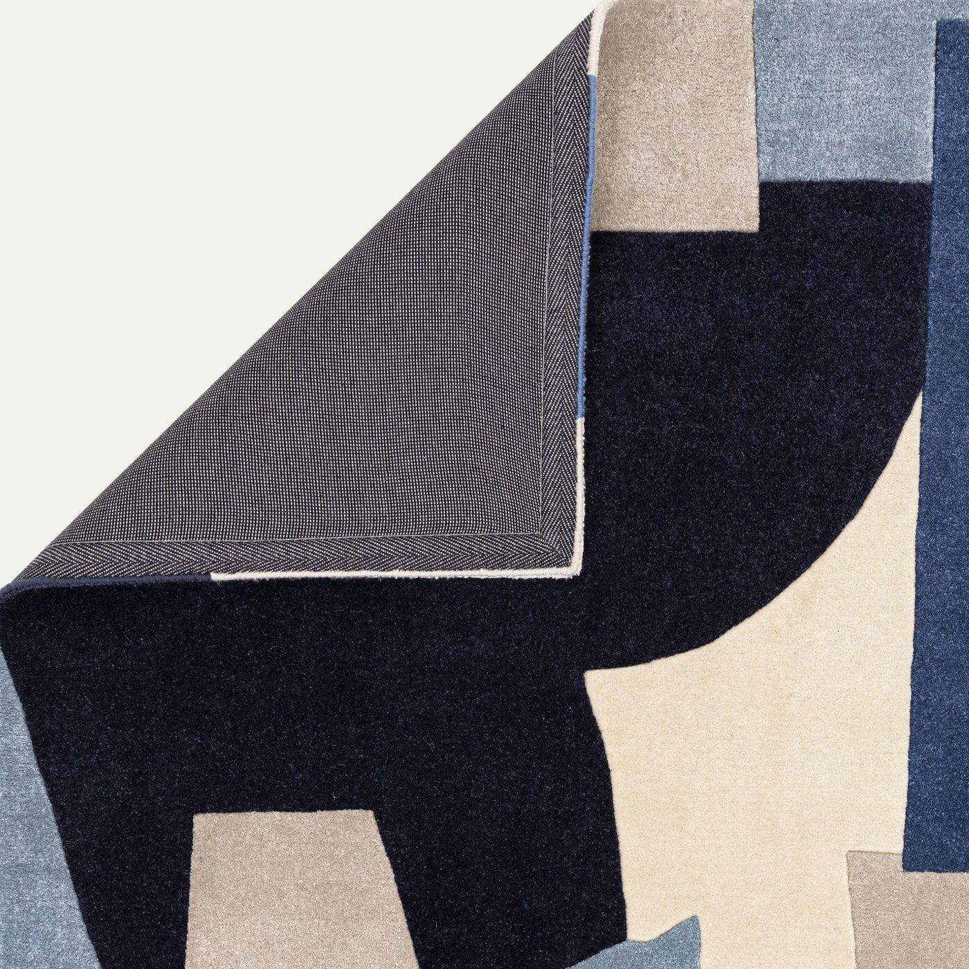 Contemporary Blue Camden Handtufted Recycled-PET Rug Blue Industville RG-54-HTPET-BL