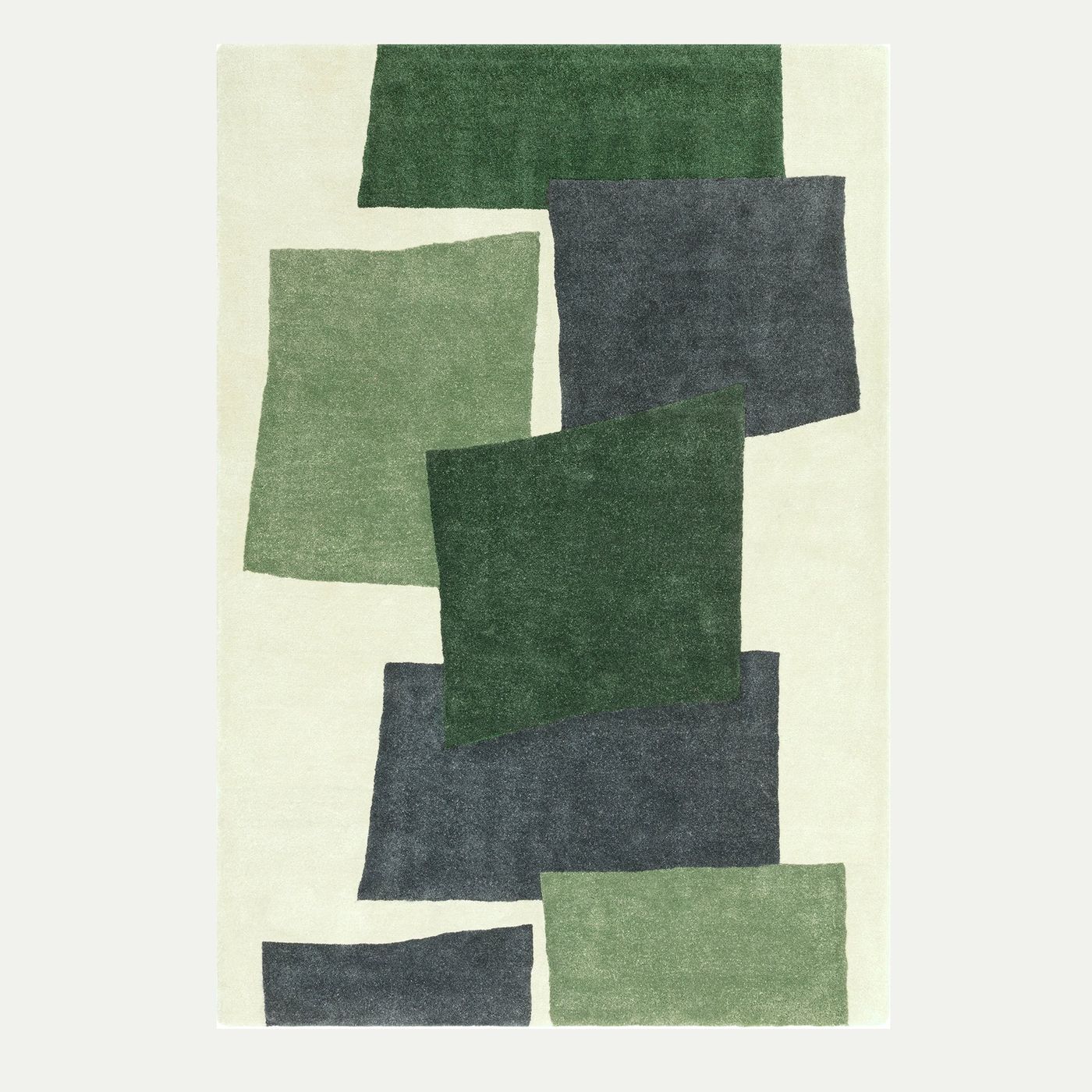 Contemporary Green Camden Handtufted Recycled-PET Rug Blue Industville RG-54-HTPET-G