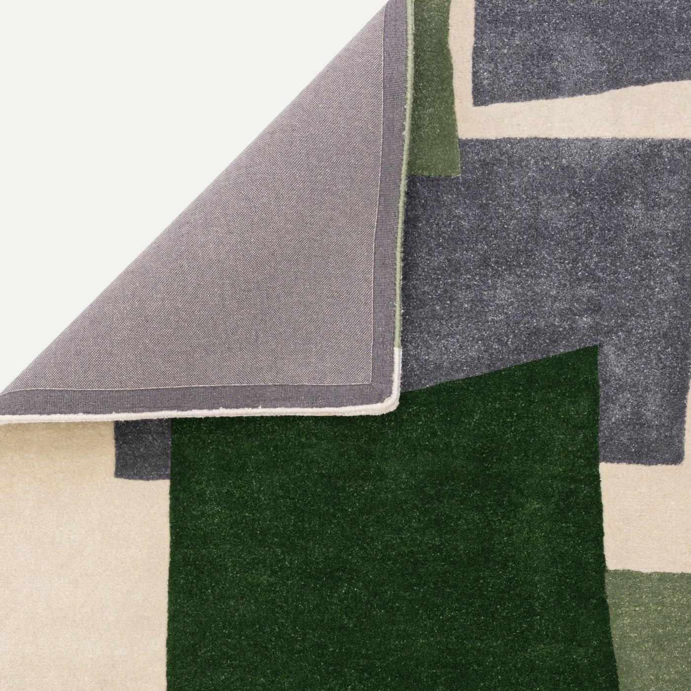 Contemporary Green Camden Handtufted Recycled-PET Rug Blue Industville RG-54-HTPET-G