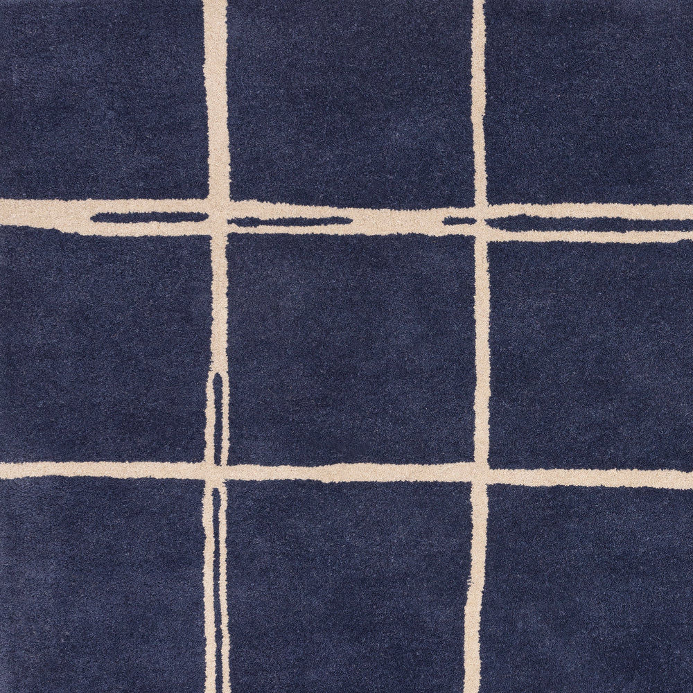 Contemporary Blue Cubitt Handtufted Wool Rug Industville RG-44-HTW-BL 