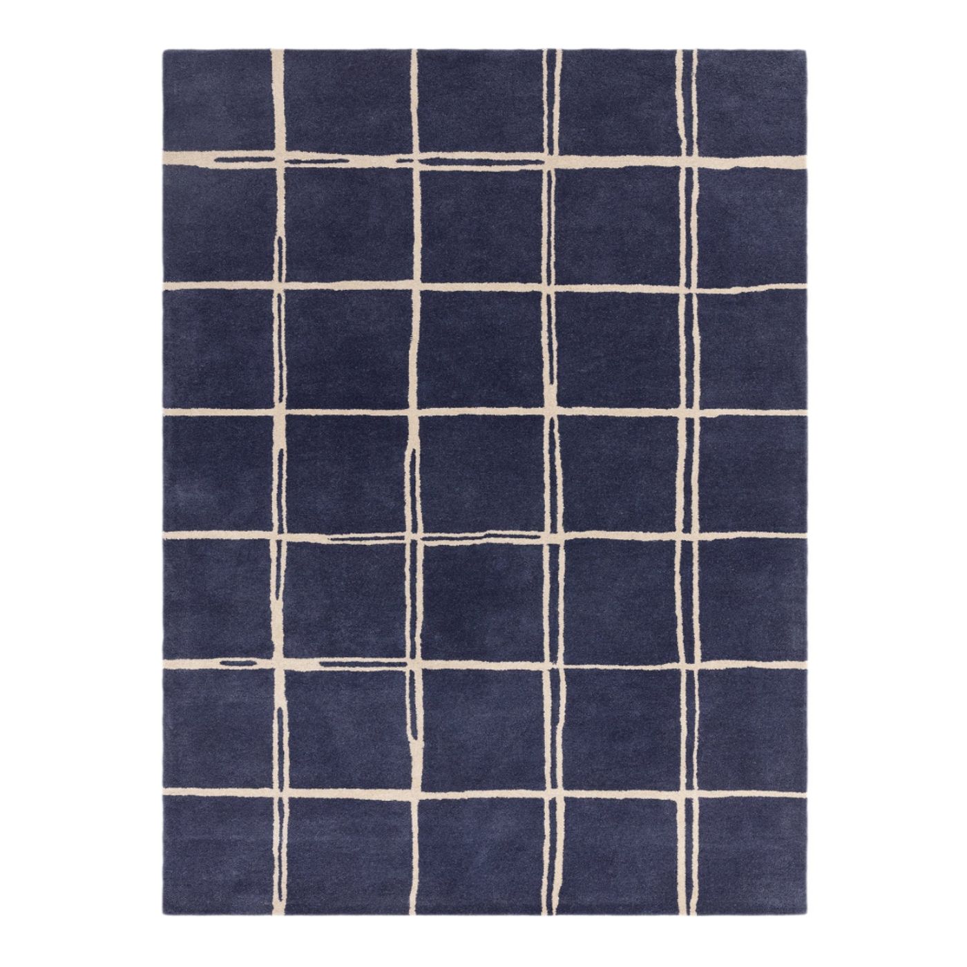 Contemporary Blue Cubitt Handtufted Wool Rug Industville RG-44-HTW-BL 