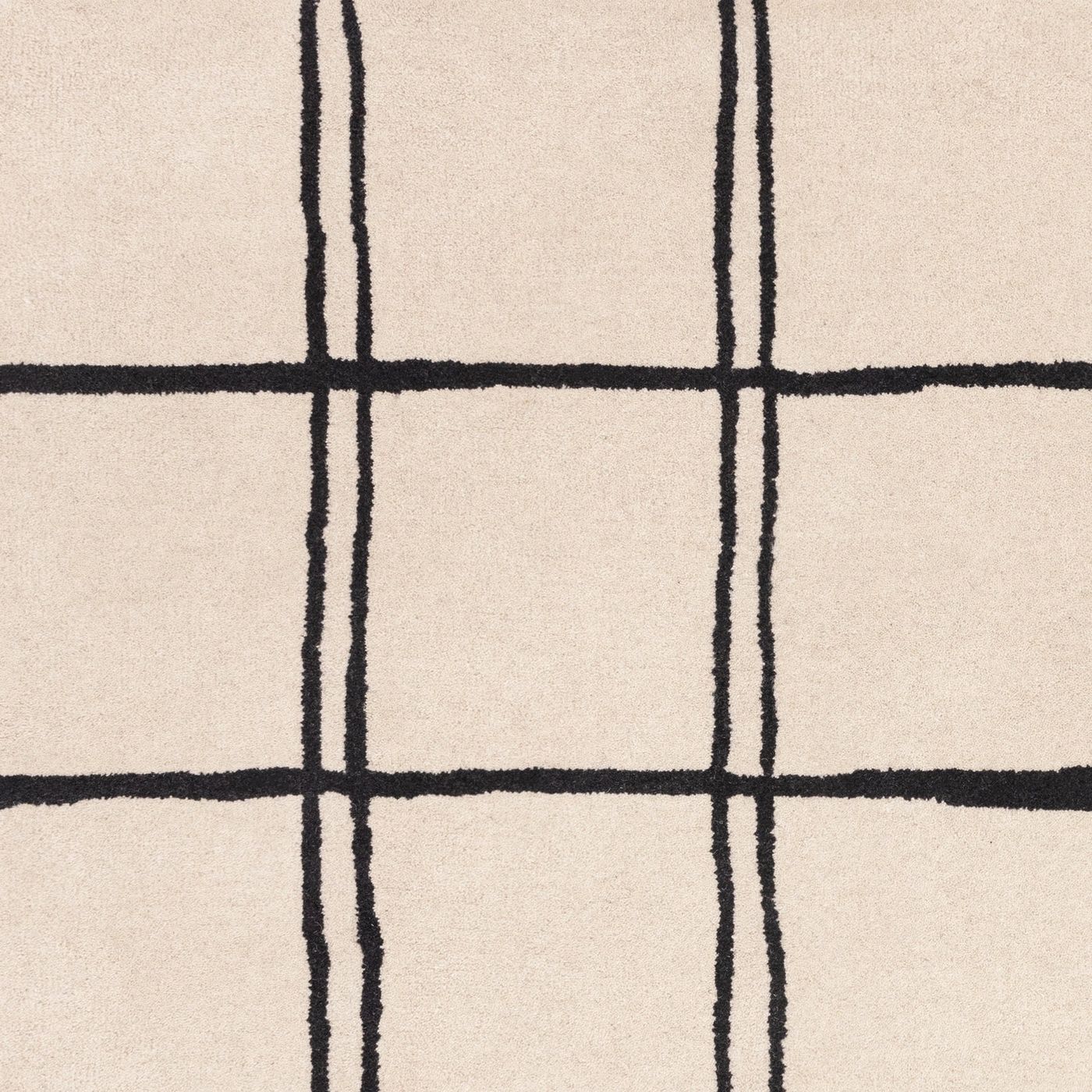 Contemporary Black and White Cubitt Handtufted Wool Rug Industville RG-44-HTW-BK-W 