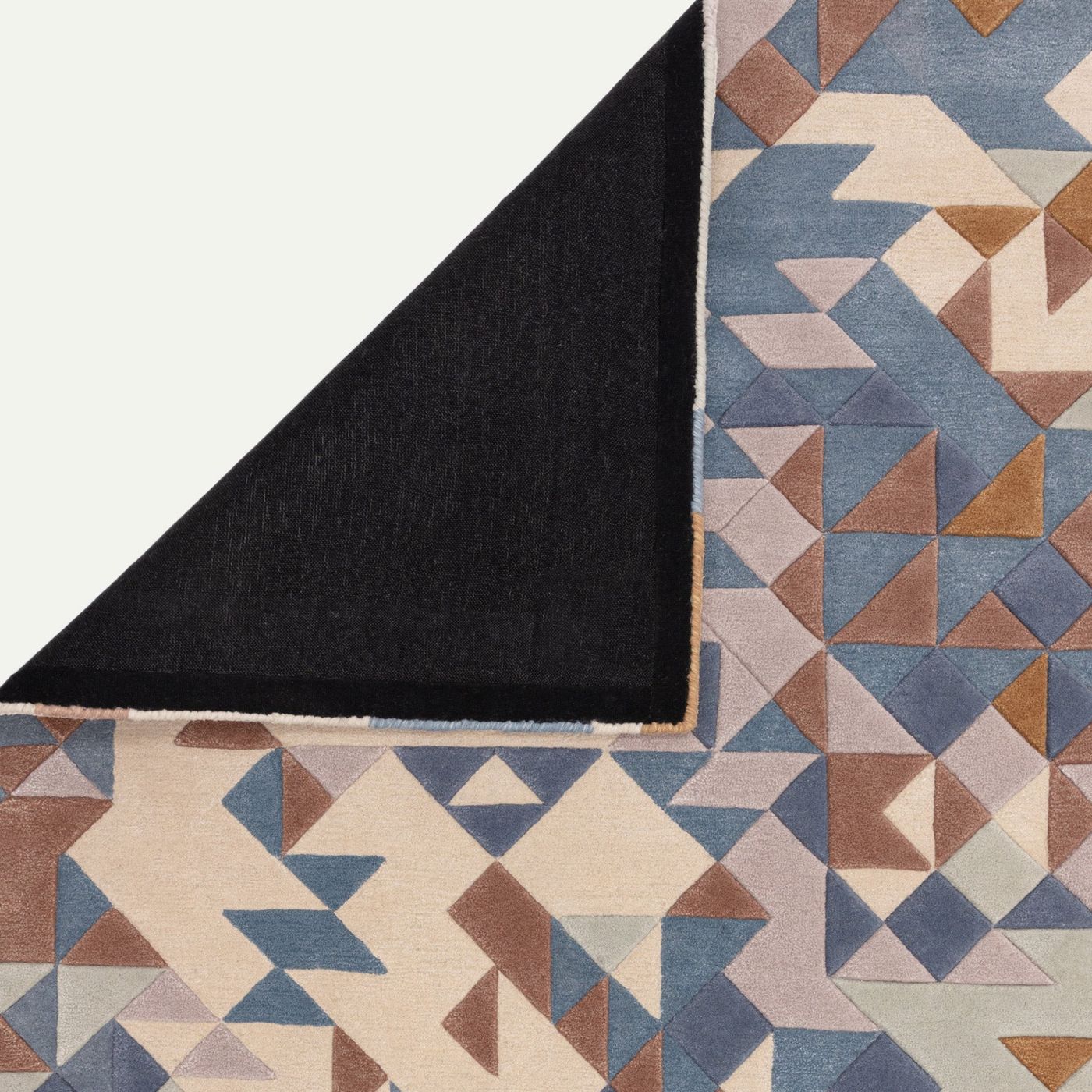 Contemporary Blue Multi Emlyn Handtufted Wool Viscose Rug Industville RG-50-HTWV-BL