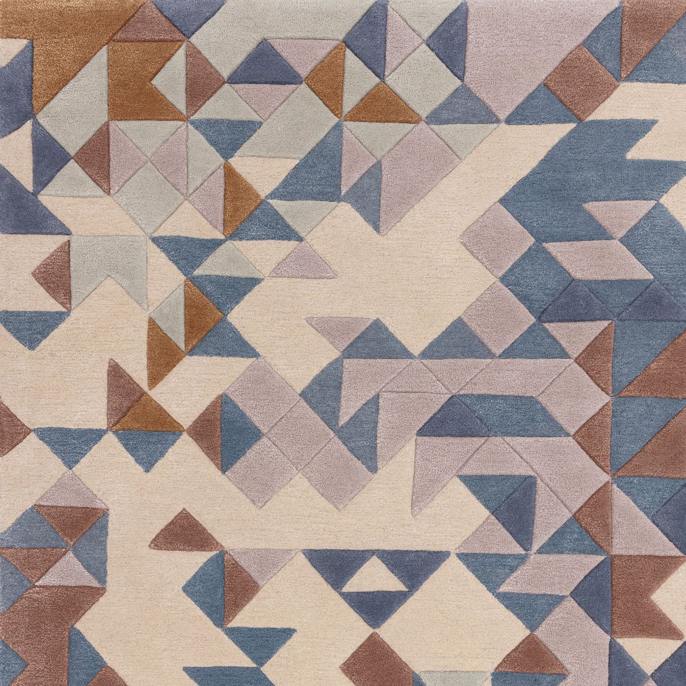 Contemporary Blue Multi Emlyn Handtufted Wool Viscose Rug Industville RG-50-HTWV-BL