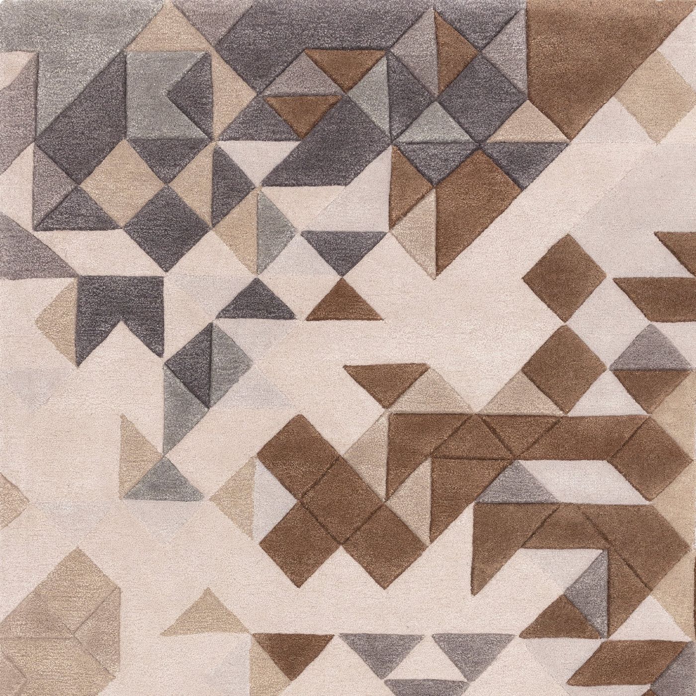 Contemporary Grey Multi Emlyn Handtufted Wool Viscose Rug Industville RG-50-HTWV-GR