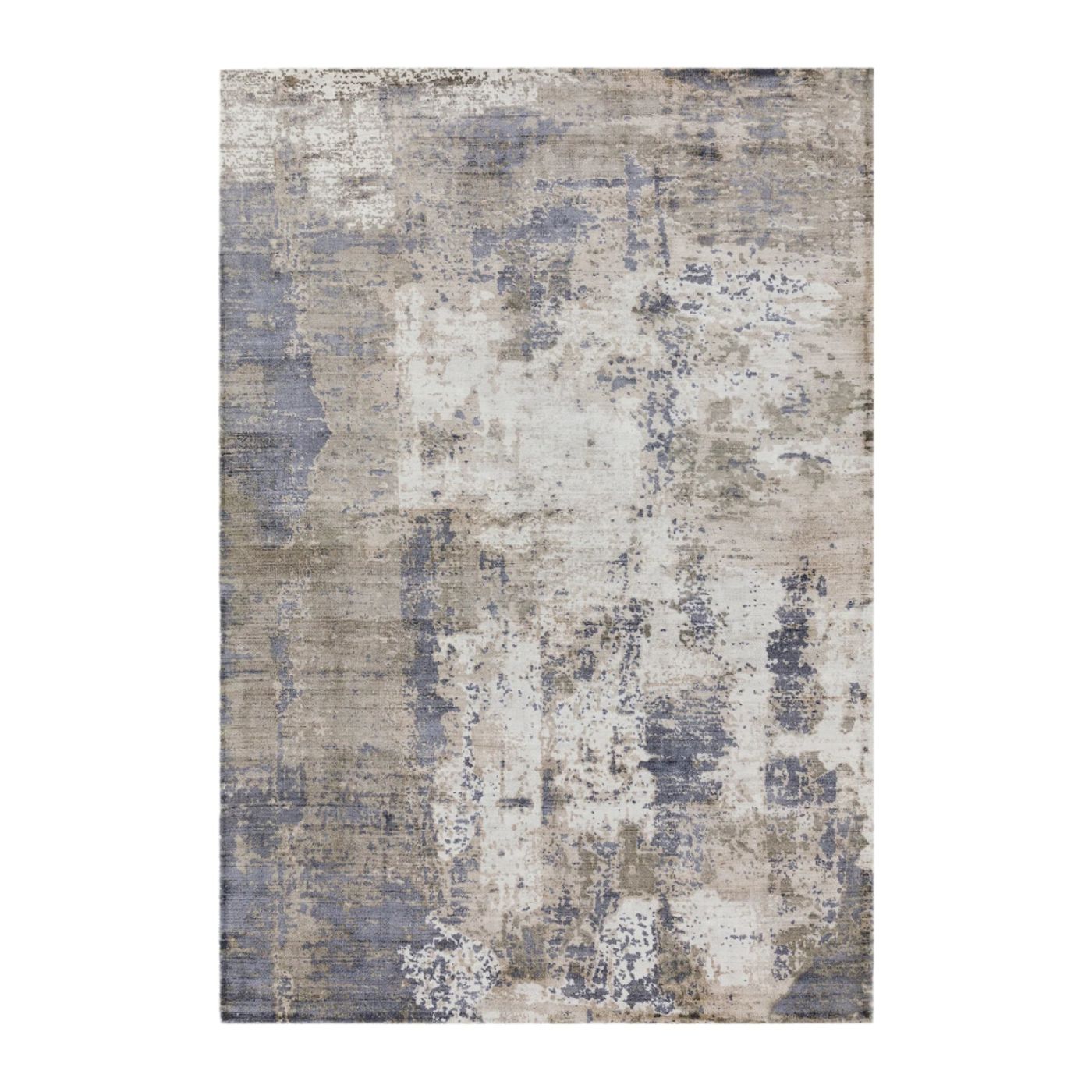 Contemporary Blue Beige Heath Handtufted Viscose Rug Industville RG-52-HTV-BL-BE