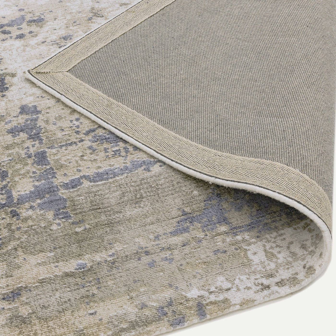Contemporary Blue Beige Heath Handtufted Viscose Rug Industville RG-52-HTV-BL-BE