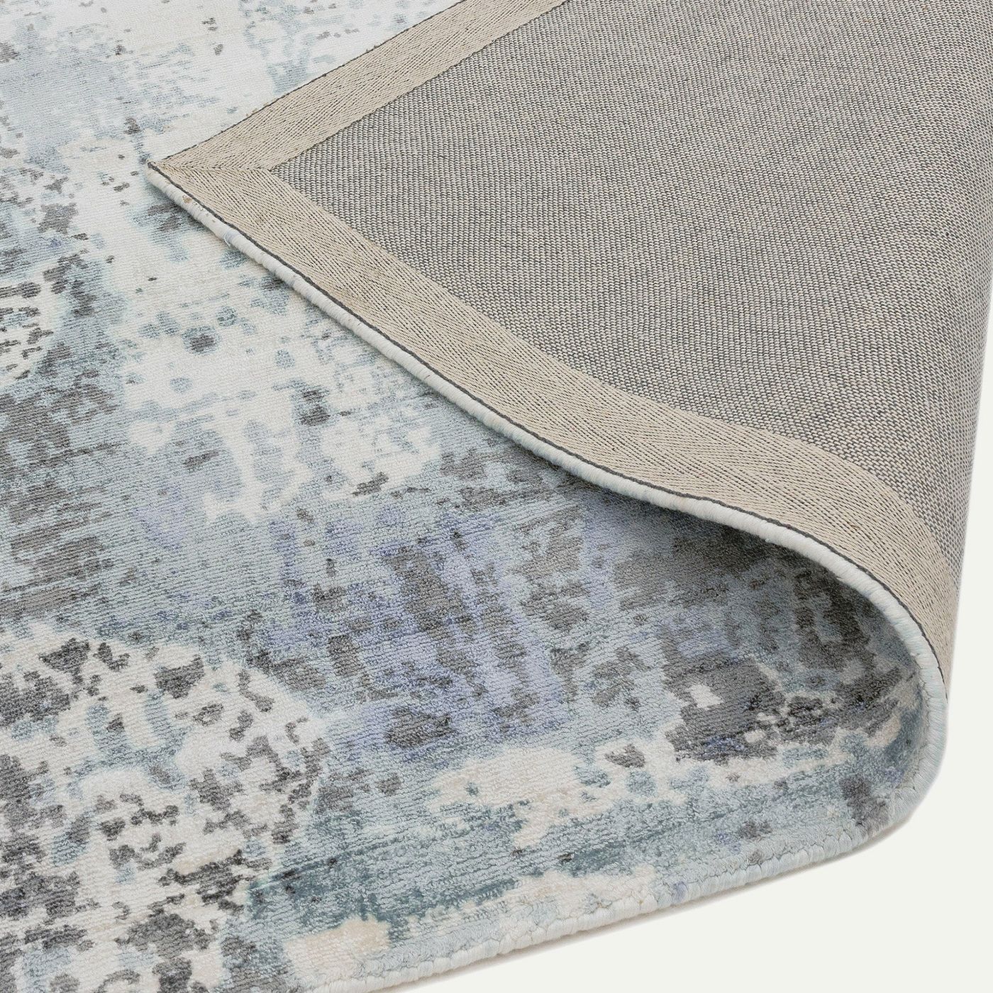 Contemporary Blue Heath Handtufted Viscose Rug Industville RG-52-HTV-BL-BL
