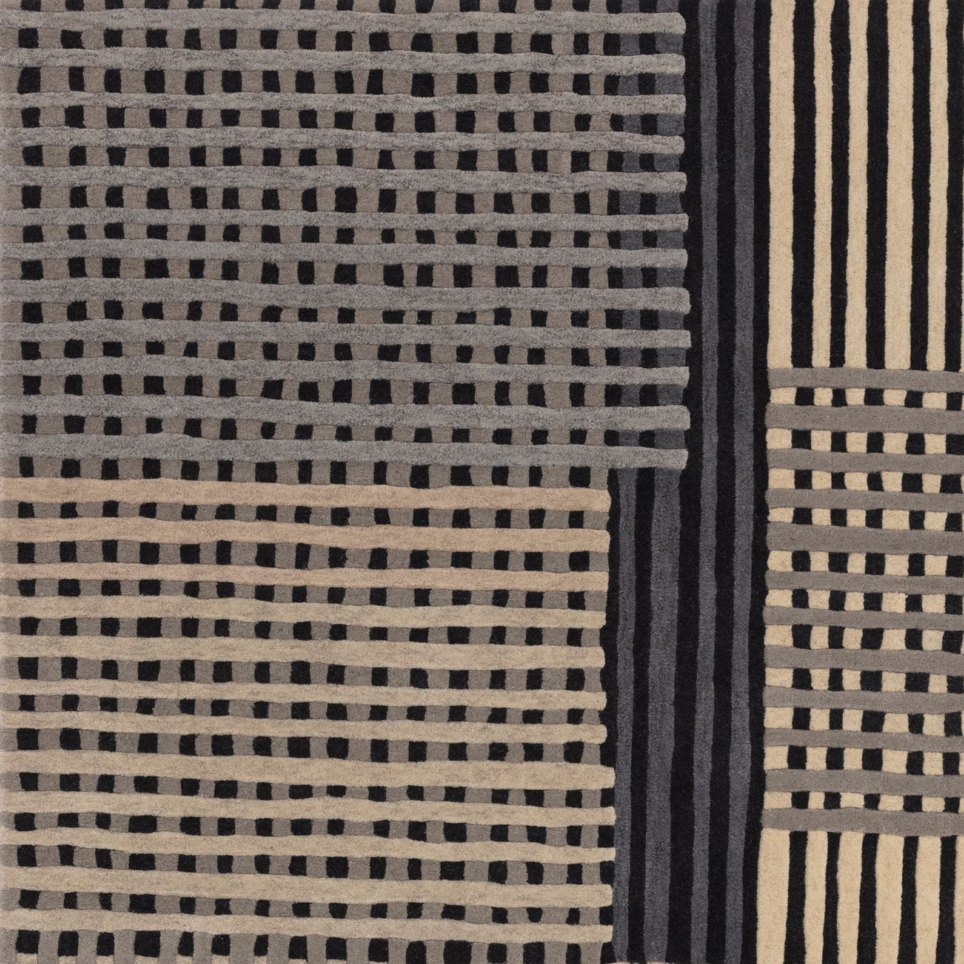Contemporary Grey Multi Hyde Handtufted Wool Rug Industville RG-46-HTW-GR