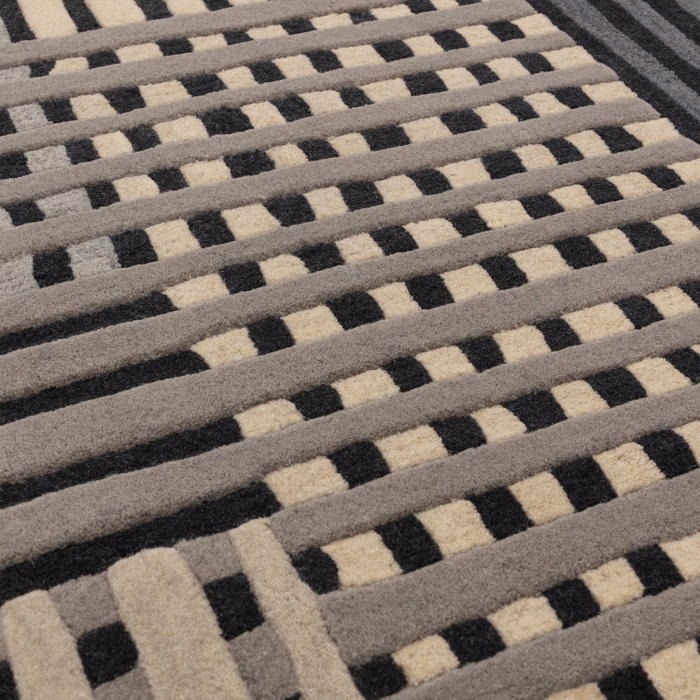 Contemporary Grey Multi Hyde Handtufted Wool Rug Industville RG-46-HTW-GR