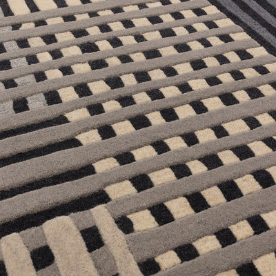 Contemporary Grey Multi Hyde Handtufted Wool Rug Industville RG-46-HTW-GR