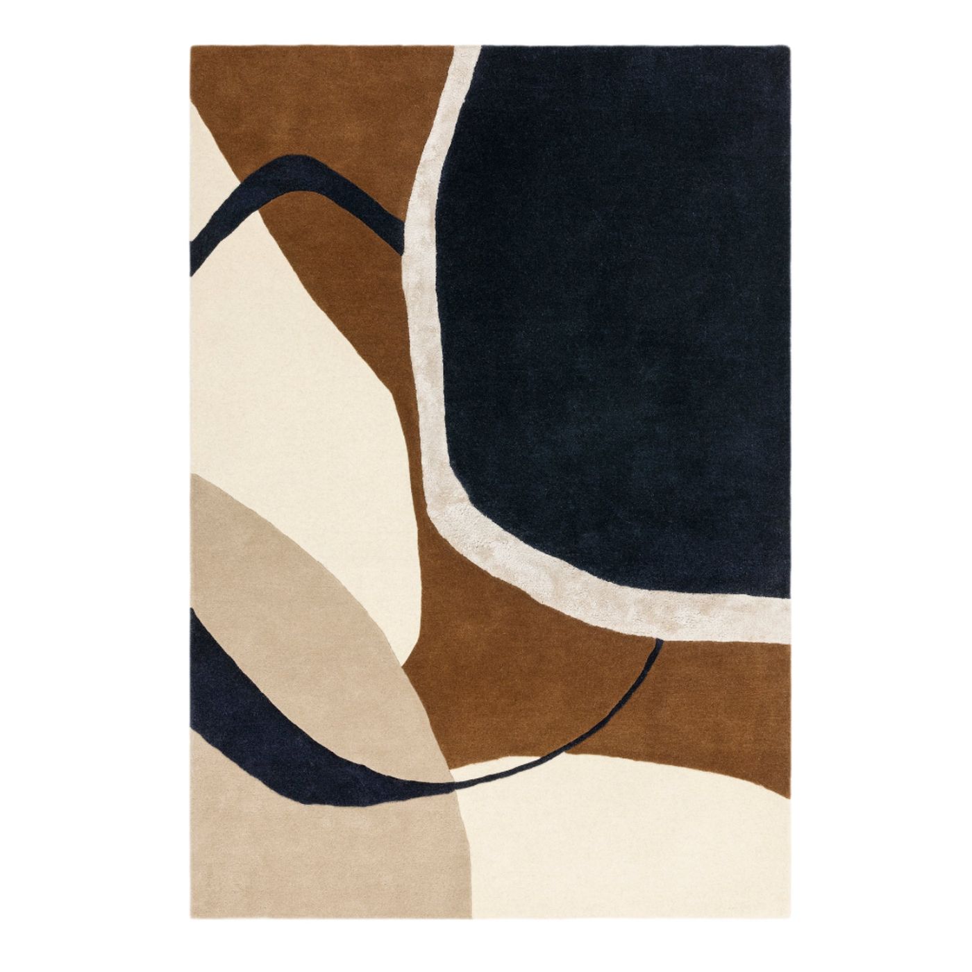 Contemporary Brown Kew Handtufted Wool Rug  Industville RG-40-HTW-BR