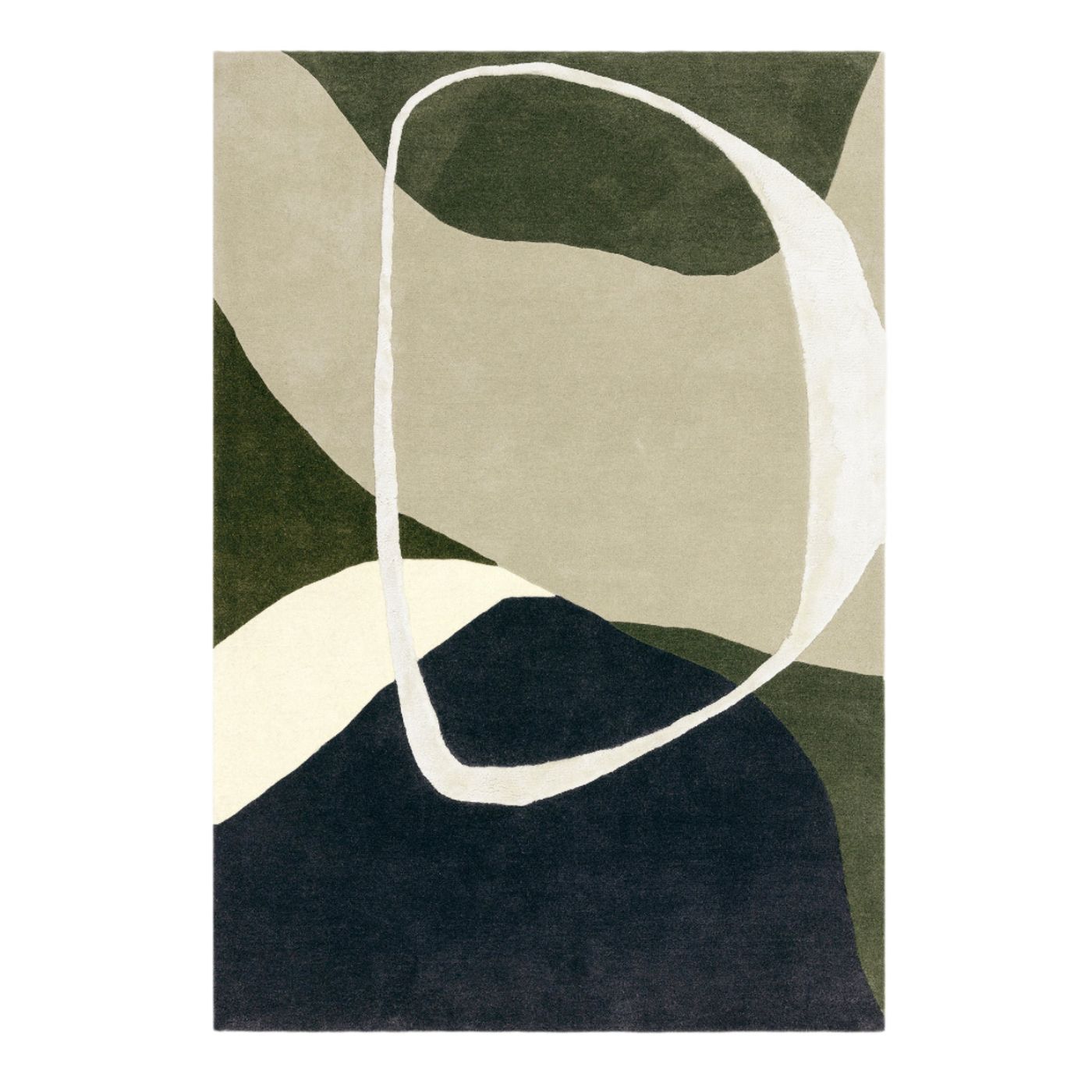 Contemporary Green Kew Handtufted Wool Rug  Industville RG-40-HTW-G