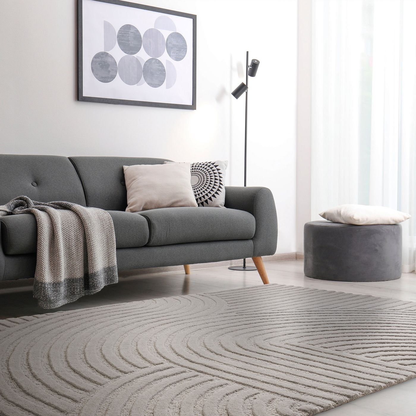 Silver - Whitt Hand Tufted Wool Rug RG-58-HTW-S