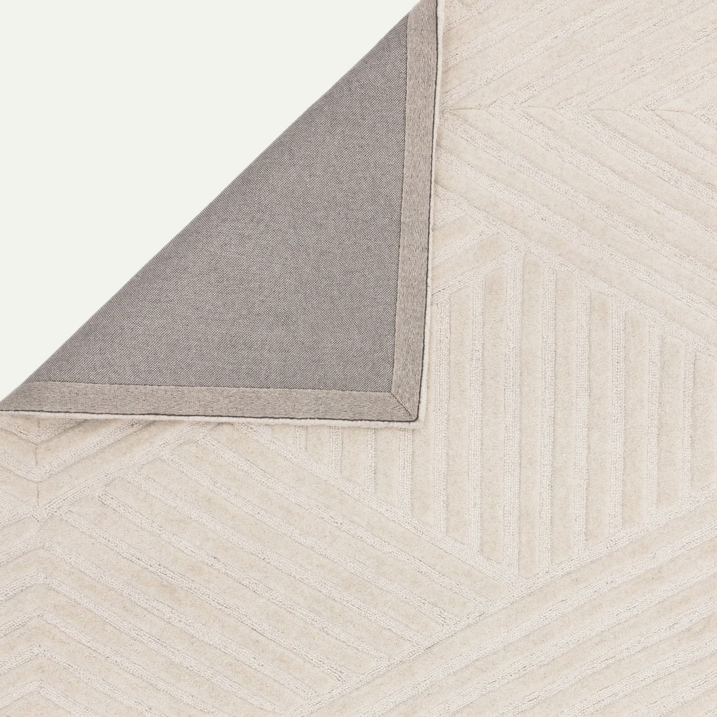 Contemporary Ivory Wimble Handtufted Wool Rug  Industville RG-56-HTW-IV