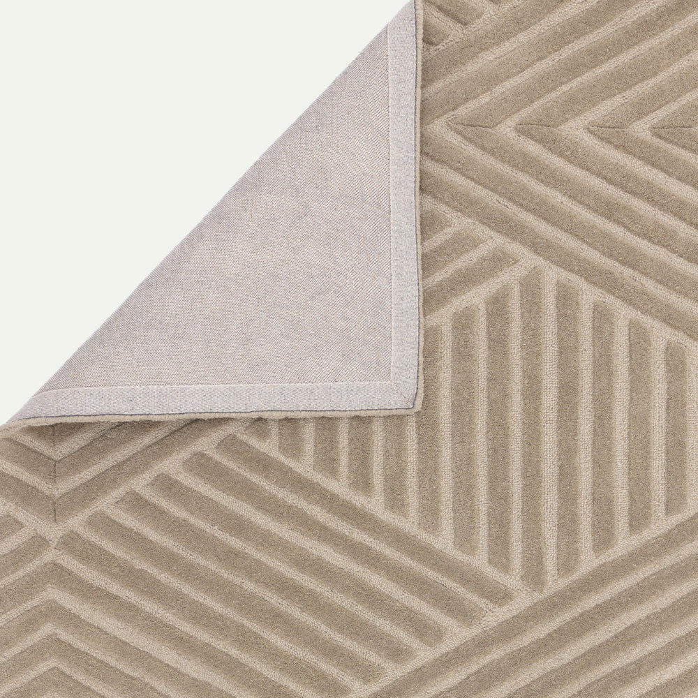 Contemporary Taupe Wimble Handtufted Wool Rug Industville RG-56-HTW-TA