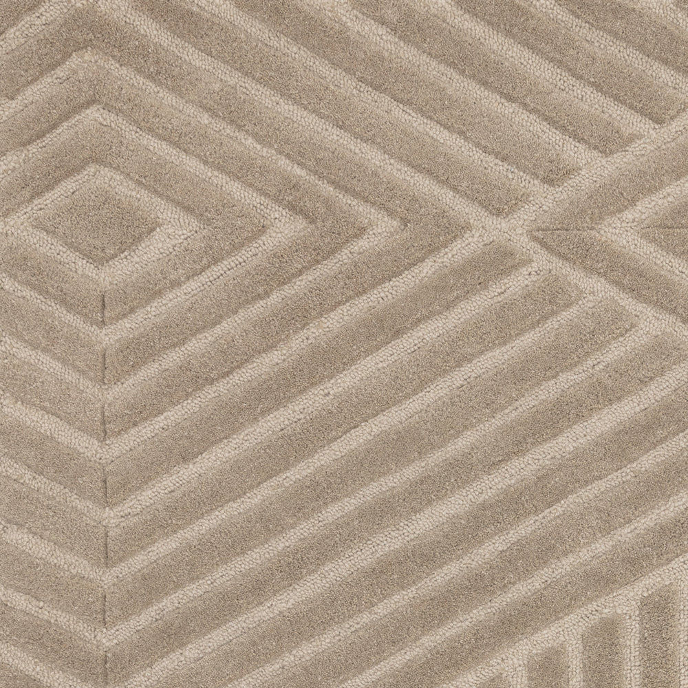 Contemporary Taupe Wimble Handtufted Wool Rug Industville RG-56-HTW-TA
