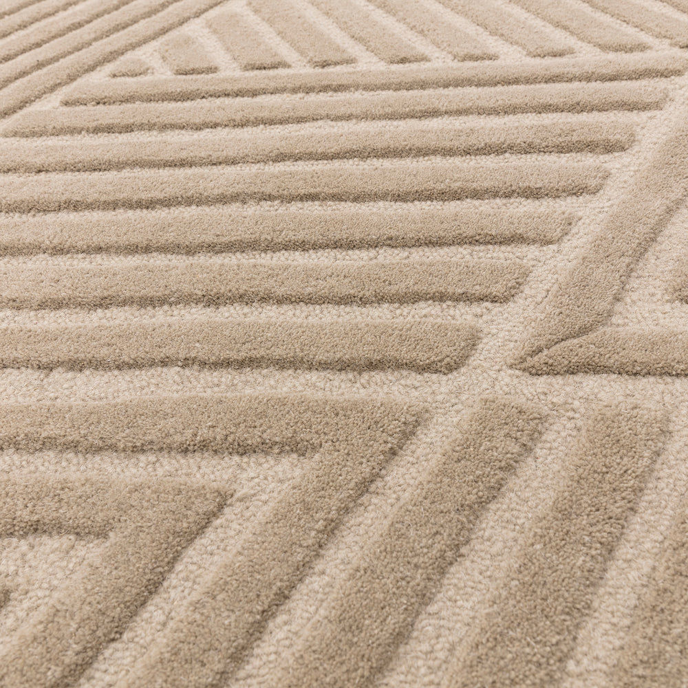 Contemporary Taupe Wimble Handtufted Wool Rug Industville RG-56-HTW-TA