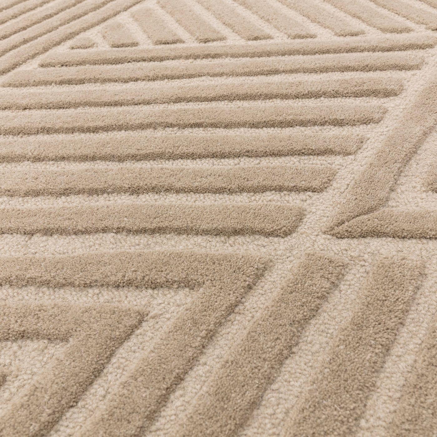 Contemporary Taupe Wimble Handtufted Wool Rug Industville RG-56-HTW-TA