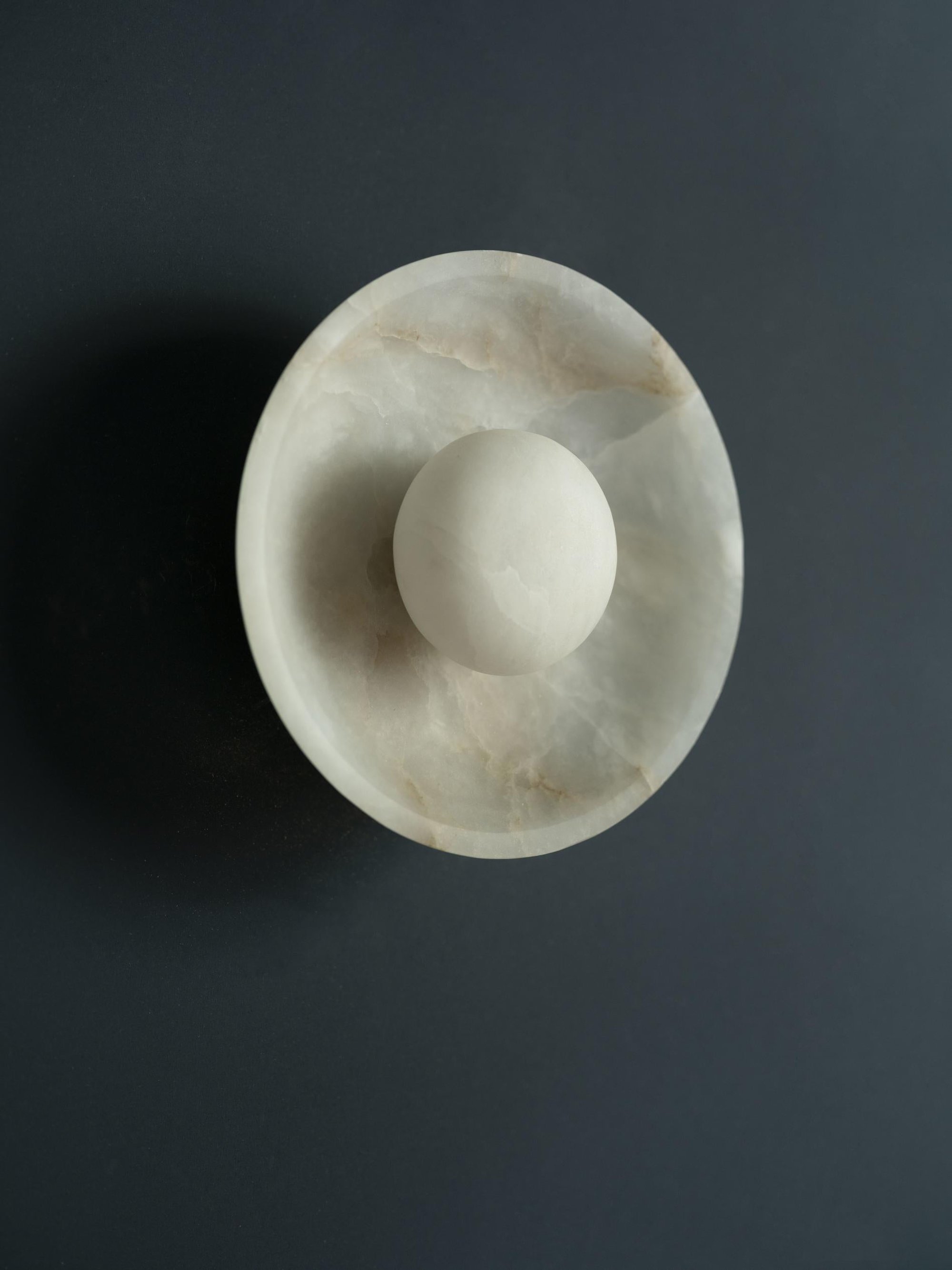 Alabaster Wall Light in 10 inch in White, Product Code AL-WL10-W