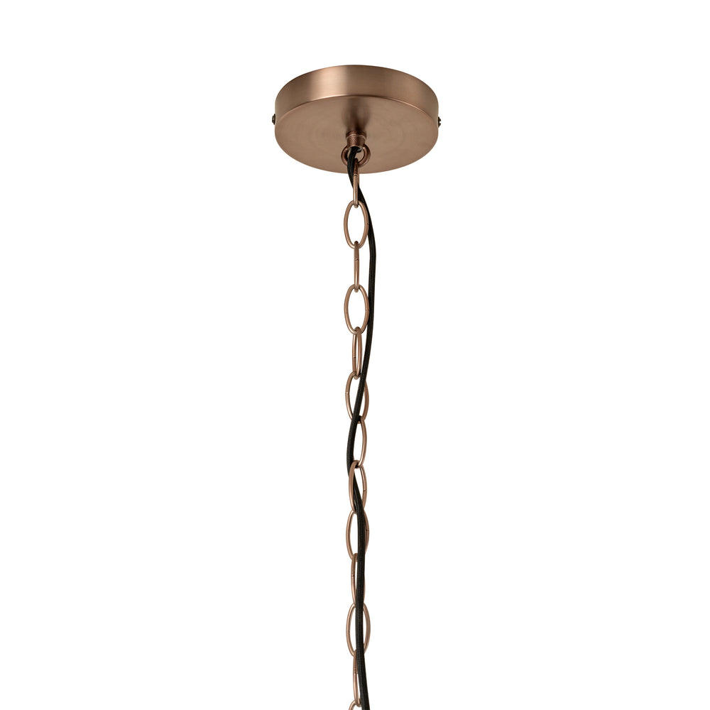 Bronze Chain Holder and Ceiling Rose of Dulwich Glass Layered 5 Light Chandelier
